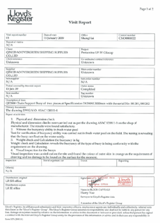 LR certificate for offshore buoys