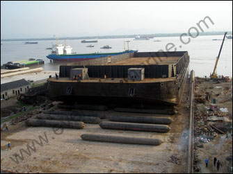 River Barge Launching